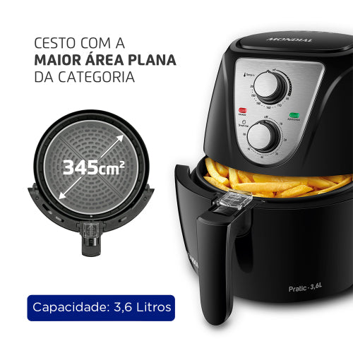 FRITADEIRA AIR FRYER MONDIAL 3,6L AF36