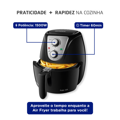 FRITADEIRA AIR FRYER MONDIAL 3,6L AF36